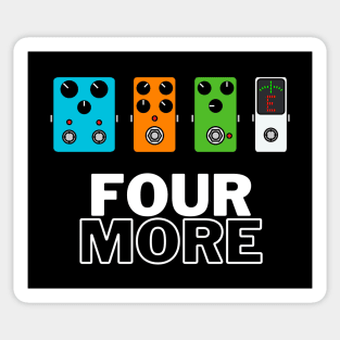 Four More Guitar Pedals Dark Theme Sticker